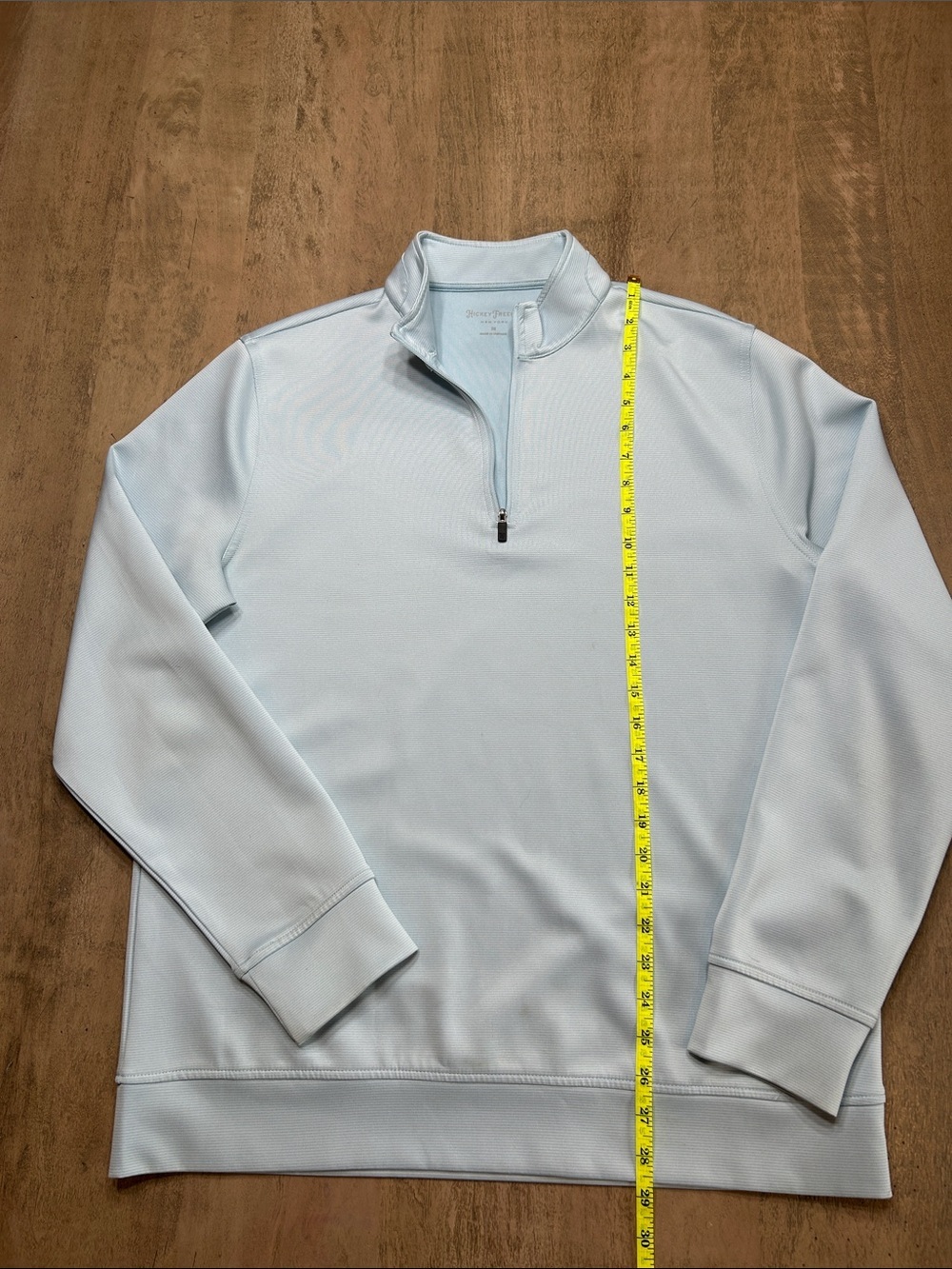 Hickey Freeman Light Blue Men’s Half-Zip Sweater